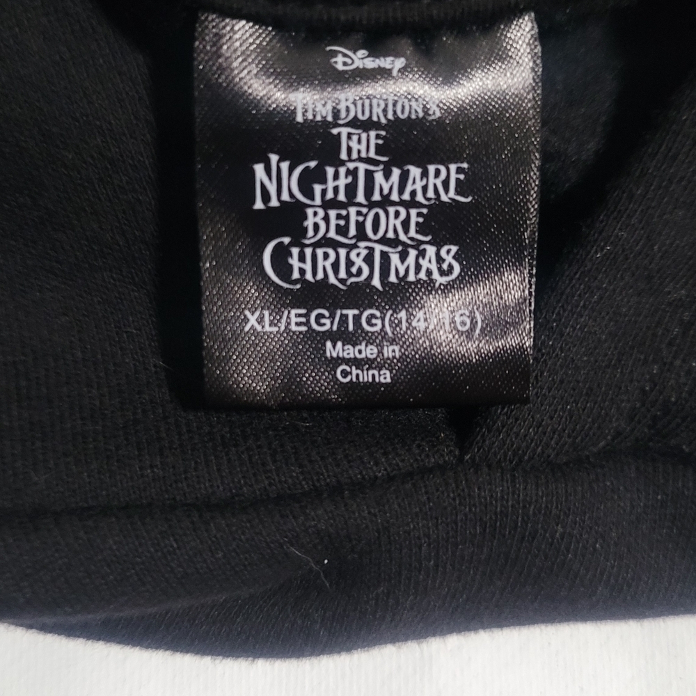 Disney Black Nightmare Before Christmas Hoodie. Unisex Youth XL 14/16 - Picture 2 of 8